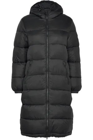 Napapijri Box Logo Long Jacket Topattu Pitkä Takki Black