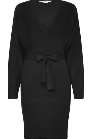 Object Objradja Knit L/S Re Dress 134 Polvipituinen Mekko Black