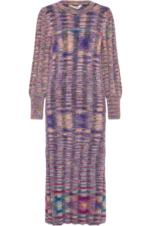 Object Objtalpa Knit Re L/S Dress 135 Maksimekko Juhlamekko Multi/patterned