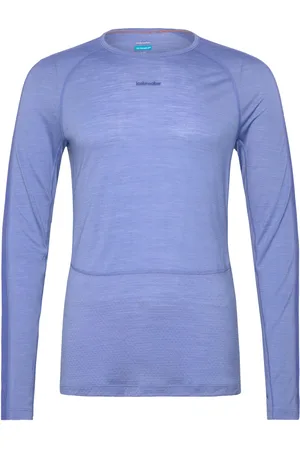 Icebreaker M 125 Z Knit Ls Crewe Sport Base Layer Tops Blue