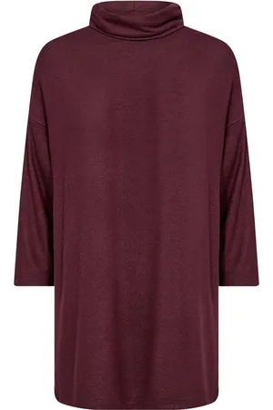 soyaconcept Sc-Biara Tops Knitwear Turtleneck Burgundy