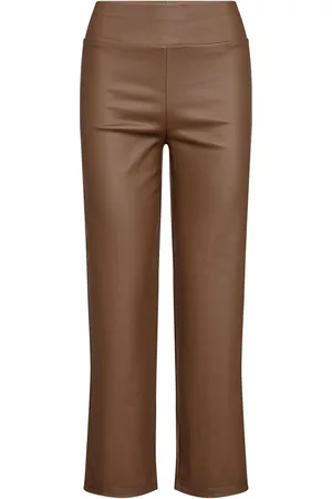 soyaconcept Sc-Pam Bottoms Trousers Wide Leg Brown