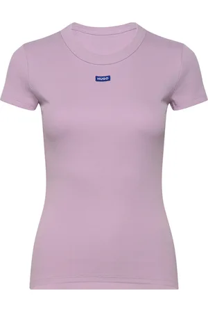 Hugo Blue Easy Tee_B Tops T-shirts & Tops Short-sleeved Purple
