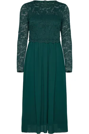 BUBBLEROOM Joline Lace Dress Polvipituinen Mekko Green