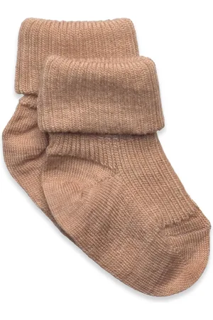 mp Denmark Wool Rib Baby Socks Socks & Tights Baby Socks Brown