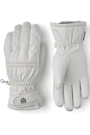Hestra Primaloft Leather Female Sport Sport Accessories Sport Gloves Sport Finger Gloves White