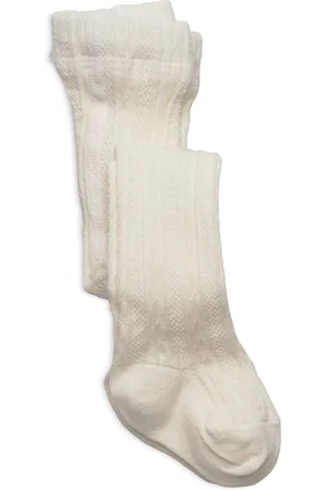Geggamoja Cable Knitted Stockings Offwhite Sukkahousut Cream