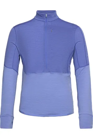 Icebreaker M Mer 200 Realfleece Descender Ls Half Tops Sweat-shirts & Hoodies Fleeces & Midlayers Blue