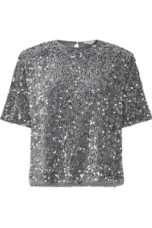 Norr Milan Tee Tops T-shirts & Tops Short-sleeved Silver