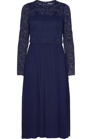 BUBBLEROOM Joline Lace Dress Polvipituinen Mekko Blue