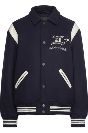Edwin Campus Jacket-Sky Captain Designers Jackets Varsity Jackets Black
