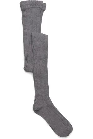 Geggamoja Cable Knitted Stockings Grey Melange Sukkahousut Grey