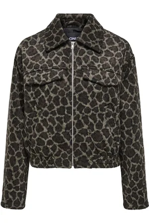 ONLY Caremilia Leo Bomber Jacket Otw Outerwear Jackets Light-summer Jacket Brown