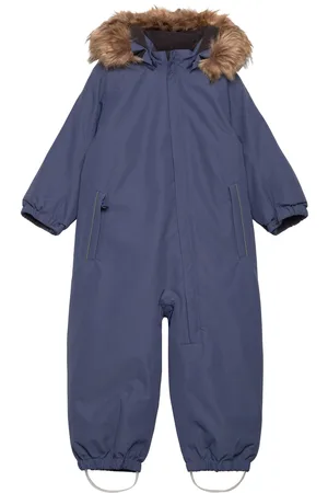 Color Kids Coverall W. Fake Fur Outerwear Coveralls Snow-ski Coveralls & Sets Blue