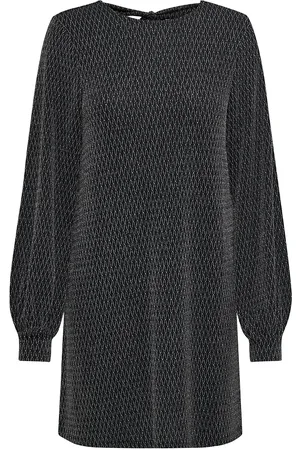 ONLY Onlcarol L/S Glitter Bow Dress Jrs Lyhyt Mekko Black