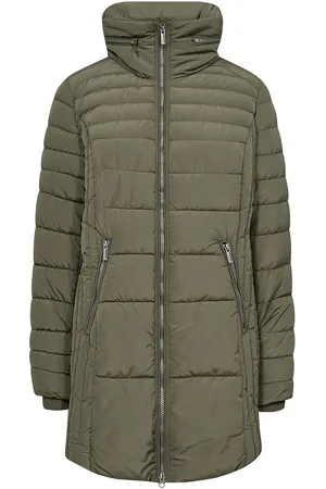 soyaconcept Sc-Nina Topattu Pitkä Takki Khaki Green