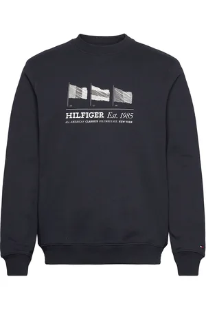Tommy Hilfiger Hilfiger Flags Crewneck Tops Sweat-shirts & Hoodies Sweat-shirts Navy