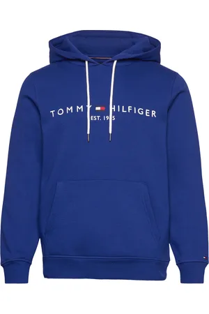 Tommy Hilfiger Tommy Logo Hoody Tops Sweat-shirts & Hoodies Hoodies Blue
