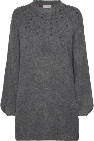 Freequent Fqpearl-Dress Lyhyt Mekko Grey