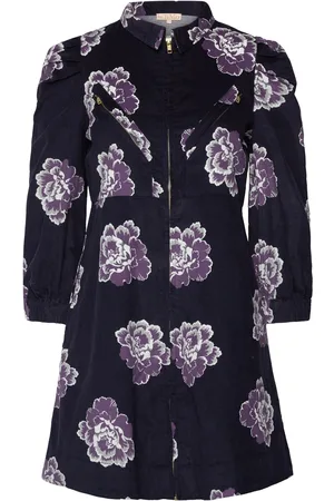 by Ti Mo Baby Cord Collared Dress Lyhyt Mekko Navy