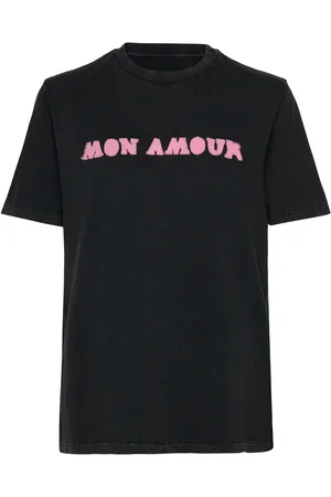 Zadig & Voltaire Edwin Co Mon Amour Tops T-shirts & Tops Short-sleeved Black