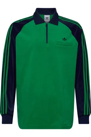 adidas Velour Polo Sport Men Sport Clothing Sport Sweat-shirts & Hoodies Sport Sweat-shirts Green