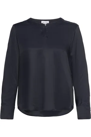 Gerry Weber Blouse 1/1 Sleeve Tops Blouses Long-sleeved Navy