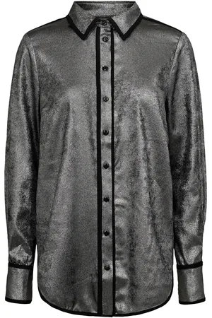 Numph Nuhilary Shirt Tops Shirts Long-sleeved Silver
