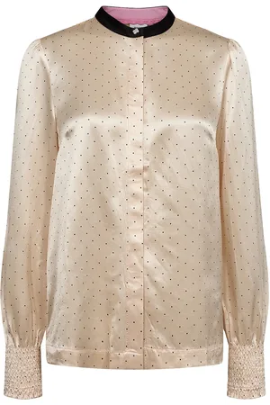 Numph Nuizzy Shirt Contrast Collar Tops Shirts Long-sleeved Cream