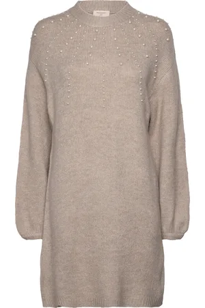 Freequent Fqpearl-Dress Lyhyt Mekko Beige