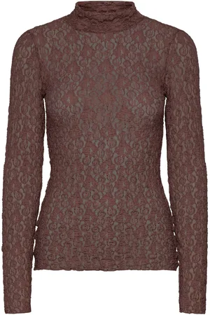 INWEAR Civahiw Turtleneck Blouse Tops T-shirts & Tops Long-sleeved Brown