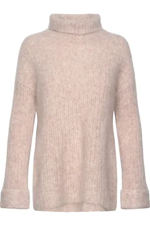 Ella&il Emilie Chunky Sweater Tops Knitwear Turtleneck Beige