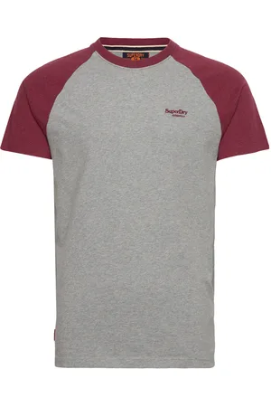 Superdry Essential Logo Baseball Tshirt Tops T-shirts Short-sleeved Grey