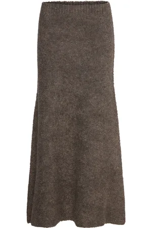 Norr Filine Knit Skirt Pitkä Hame Brown
