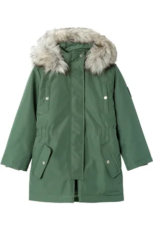 NAME IT Nkfmilla Parka Jacket Long Fo Noos Parka Takki Green