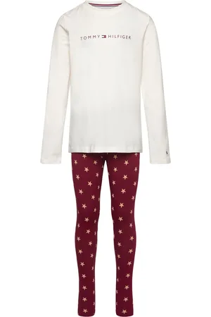 Tommy Hilfiger Ls Pj Legging Print Set Pyjamasetti Pyjama White