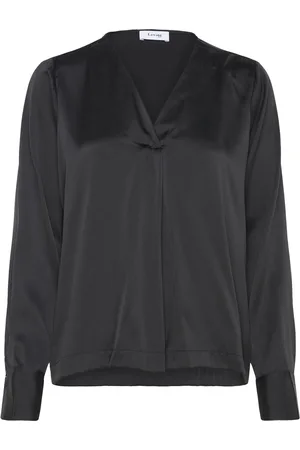 Levete Room Lr-Gale Tops Blouses Long-sleeved Black