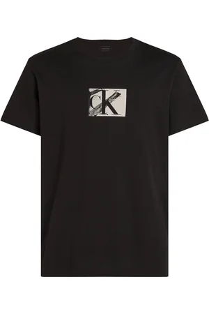 Calvin Klein Small Ck Box Tee Tops T-shirts Short-sleeved Black