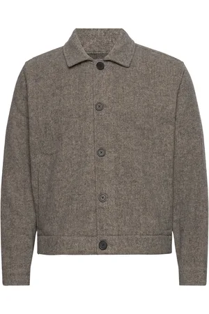 Abercrombie & Fitch Anf Mens Wovens Ohut Takki Brown