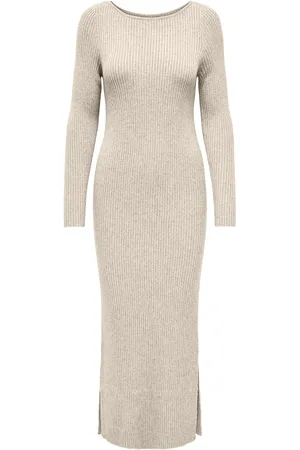ONLY Onlkatia Ls Maxi Boatn Dress Cc Knt Maksimekko Juhlamekko Cream
