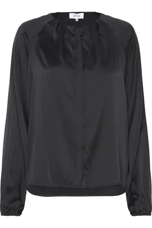 Levete Room Lr-Gale Tops Blouses Long-sleeved Black