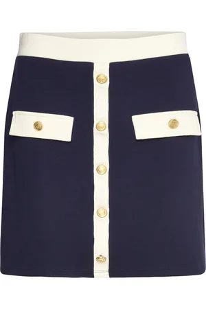 MANGO Butt D Knit Skirt Skirts Short Skirts Navy