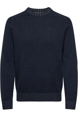 Only & Sons Onseddy Reg 7 Wool Crew Knit Tops Knitwear Round Necks Navy