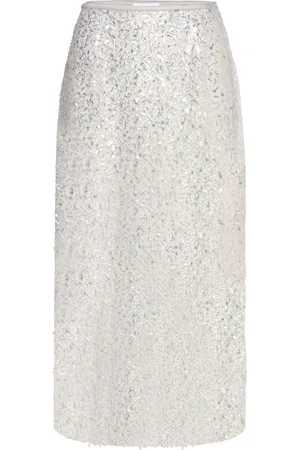 Levete Room Lr-Imporia Skirts Knee-length & Midi Skirts Silver