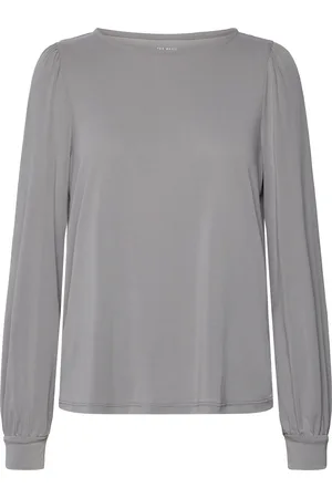 ONLY Olmfree Life L/S Boatneck Top Jrs Tops Blouses Long-sleeved Grey