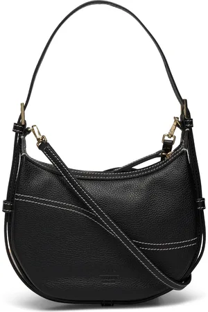 ATP Atelier Silea Black/Contrast Stitch Grained Calf Bags Small Shoulder Bags-crossbody Bags Black