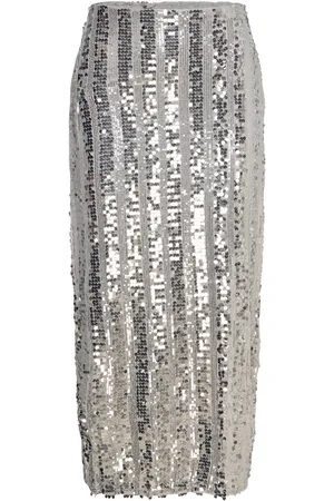 VERO MODA Vmefa Hw 7/8 Skirt Jrs Skirts Knee-length & Midi Skirts Silver