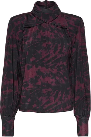 Gestuz Redeinagz P Ls Blouse Tops Blouses Long-sleeved Burgundy