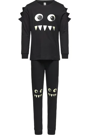 Lindex Pyjama 3D Pyjamasetti Pyjama Black