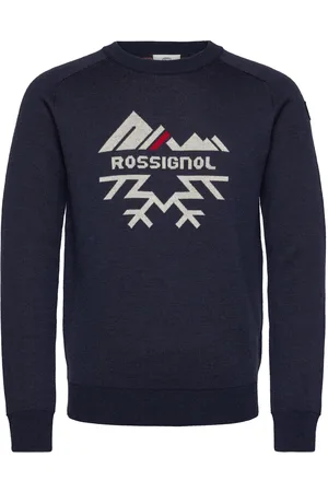 Rossignol Jacquard Crew Neck Sport Men Sport Clothing Sport Sweat-shirts & Hoodies Sport Sweat-shirts Navy